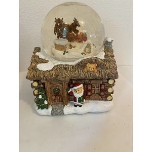 Magicflow Motion Globe Snow Globe music house figure santa reindeer vintage